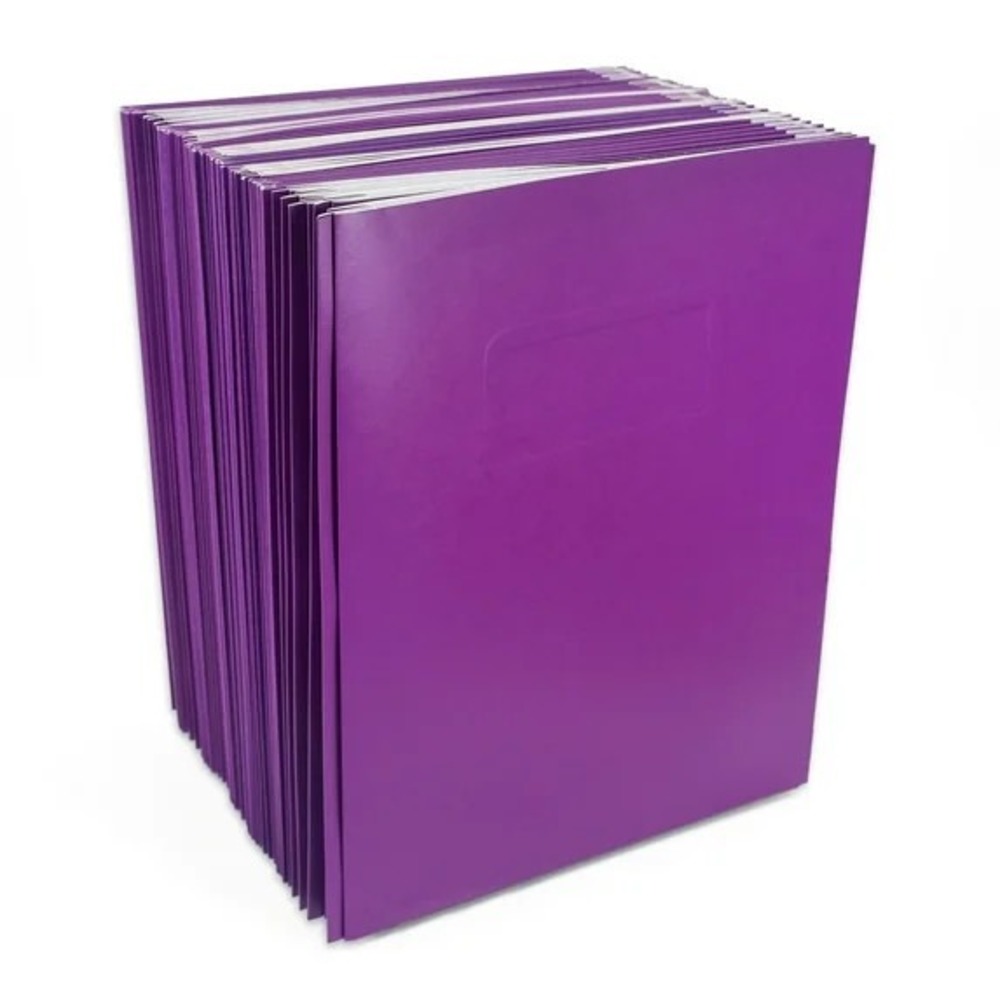 Pen + Gear 3-Prong Paper Portfolios 50-Count,‎ Purple, Letter Size Set